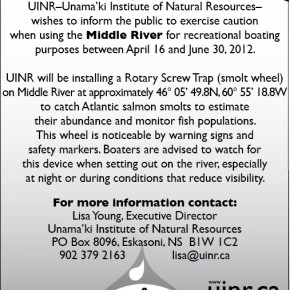PUBLIC NOTICE: Boaters Using Middle River PUBLIC NOTICE: Boaters Using Middle River