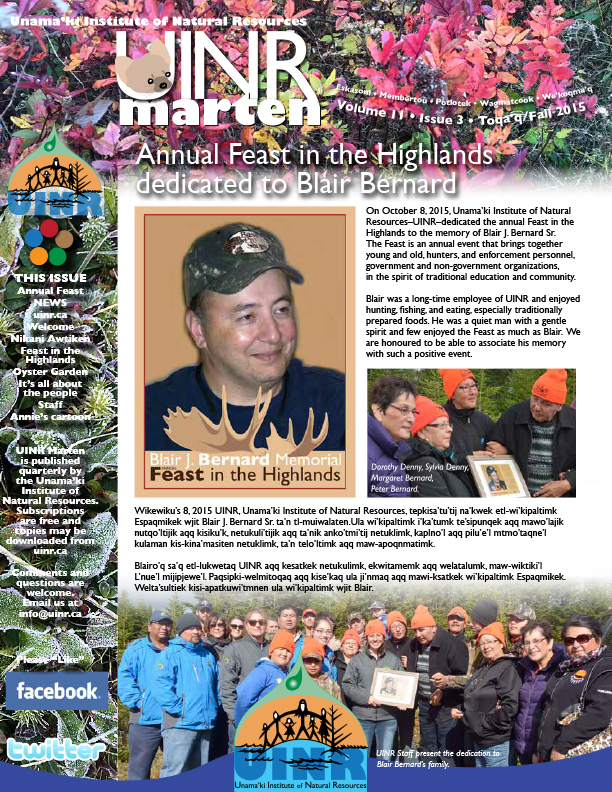 UINR Marten - Volume 11, Issue 3 - Fall 2015